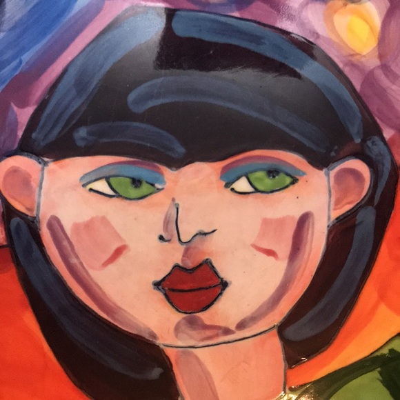 Denise Ford Hand Painted Glazed Ceramic Bowl ' - Picture 3 of 5